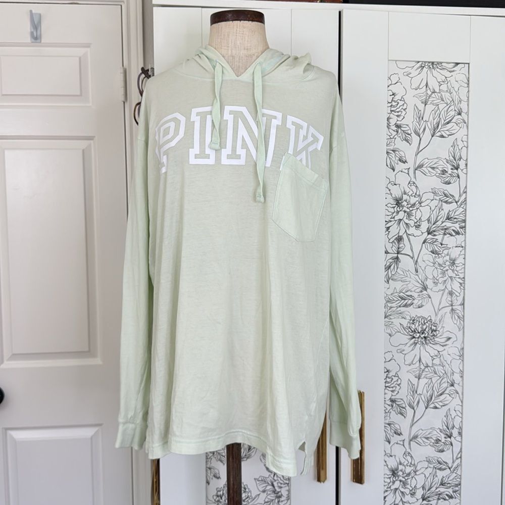 VS pink seafoam green cotton hoodie